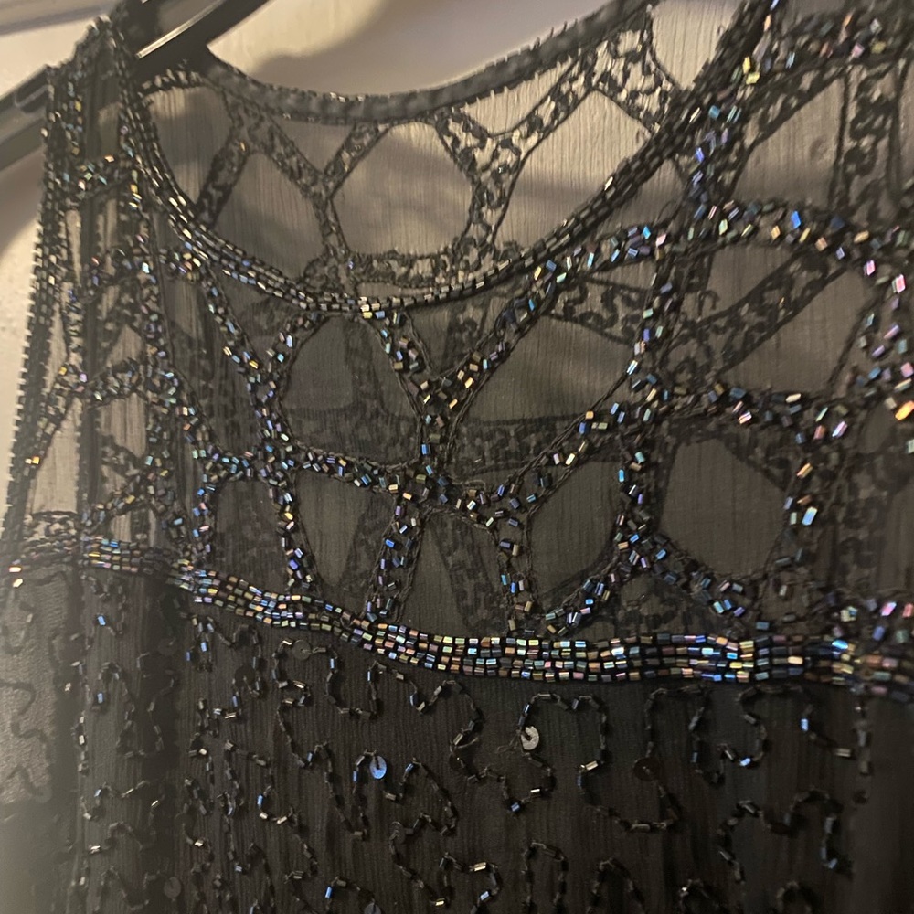 Beaded black gown size 4